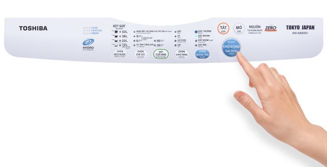 Cara menggunakan panel kawalan mesin basuh Toshiba AW-A800SV