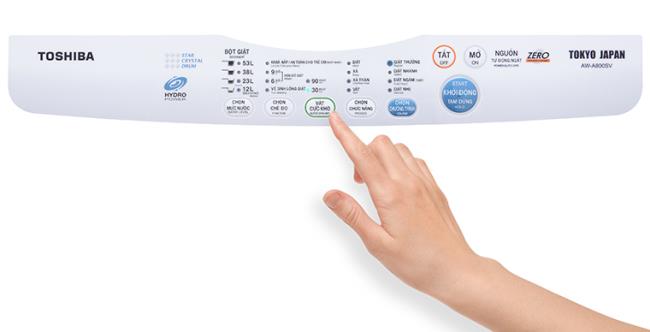 Cara menggunakan panel kawalan mesin basuh Toshiba AW-A800SV