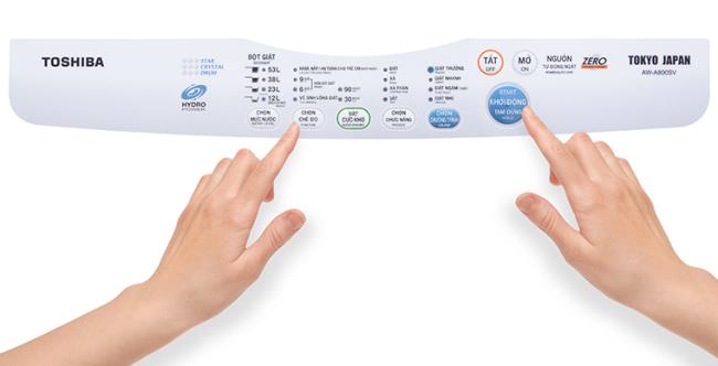 Cara menggunakan panel kawalan mesin basuh Toshiba AW-A800SV