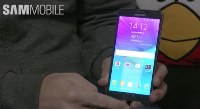 Android 5.0 Lollipop image on Samsung Galaxy Note 4