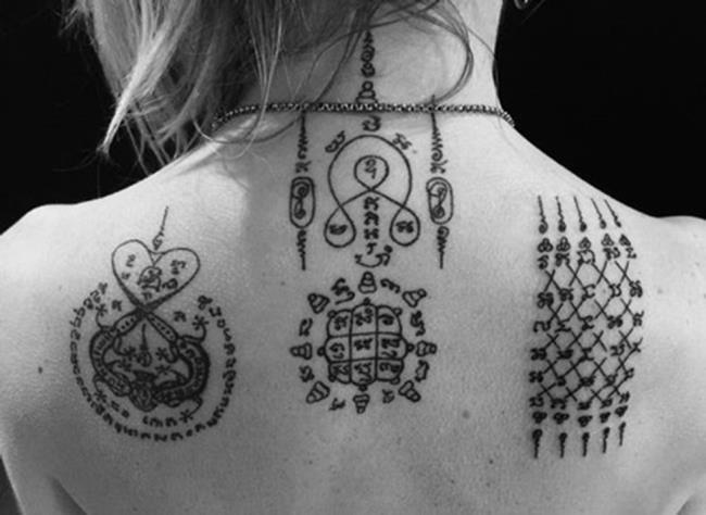 Collection of Thai amulet tattoo patterns that most people choose to tattoo