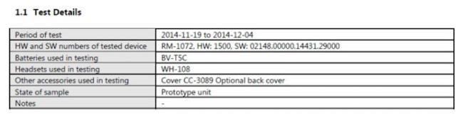 Lumia 640 configuration is also exposed