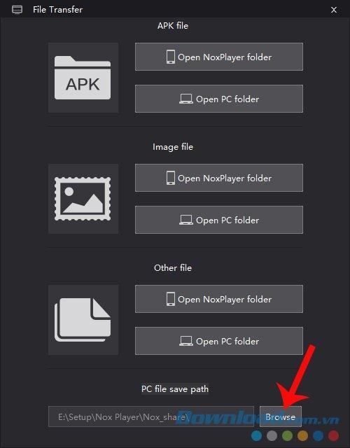 How to change the NoxPlayer installation folder on the computer