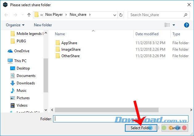 How to change the NoxPlayer installation folder on the computer
