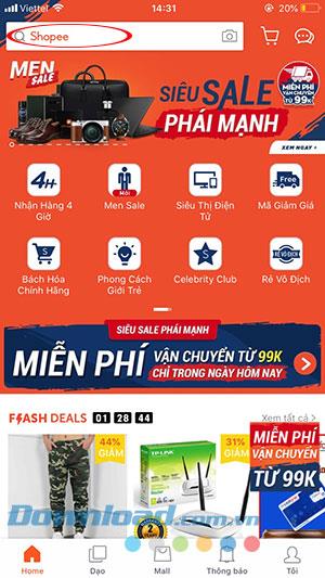 Guida allo shopping su Shopee
