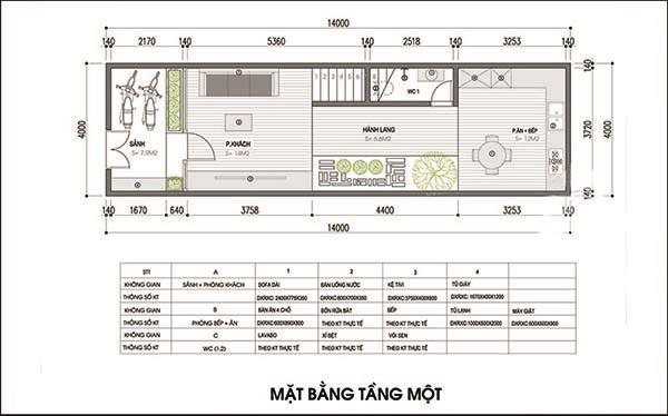 Design consulting 56m² house with small landscape for green space