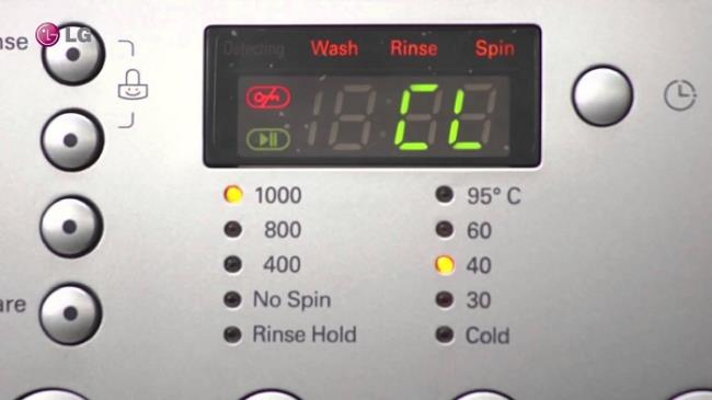 Tabela kodów typowych usterek pralki LG