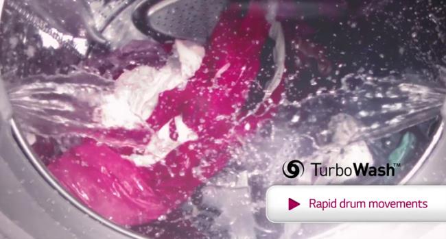 Learn about Turbo Wash technology on LG washing machines