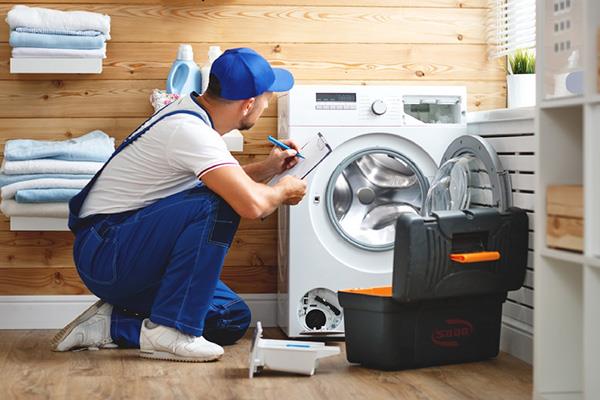 The washing machine vibrated violently and made unusually loud noise