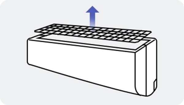 Instructions on how to clean the filters of the Samsung air conditioner