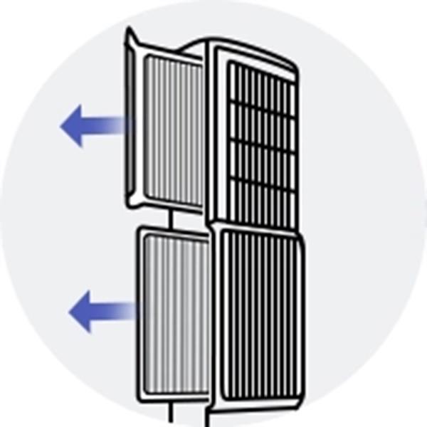 Instructions on how to clean the filters of the Samsung air conditioner