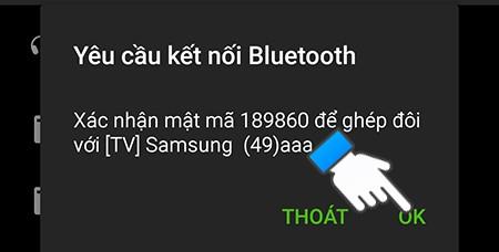 Instructions on how to connect your phone to the TV via bluetooth to play music