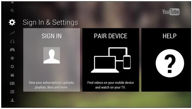 How to login YouTube account on Smart TV