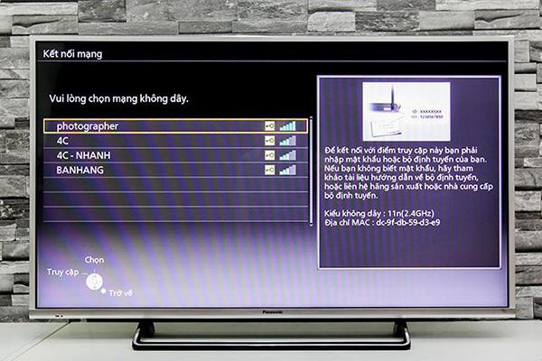 Steps to connect to the network on Panasonic smart TV