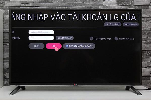 Petunjuk mengenai cara membuat akaun peribadi di LG TV pintar