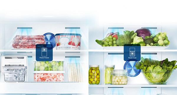 Erfahren Sie mehr über die Twin Cooling Plus-Technologie mit zwei unabhängigen Innengeräten an Samsung-Kühlschränken