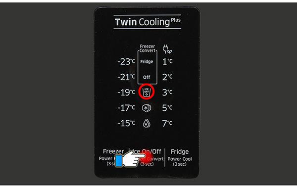Instructions on how to use automatic ice making on Samsung refrigerators