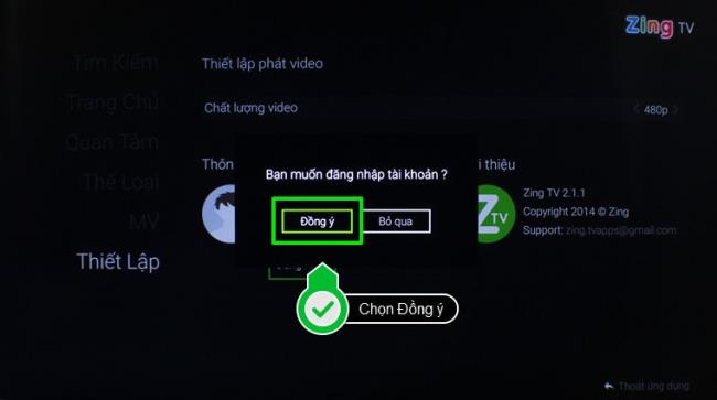 How to activate your account Zing TV on Smart TV