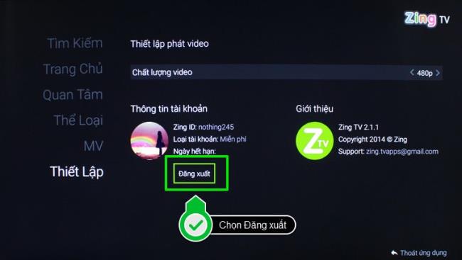 How to activate your account Zing TV on Smart TV
