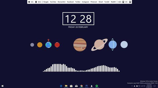 Rainmeter - Download software, Skin for PC screens