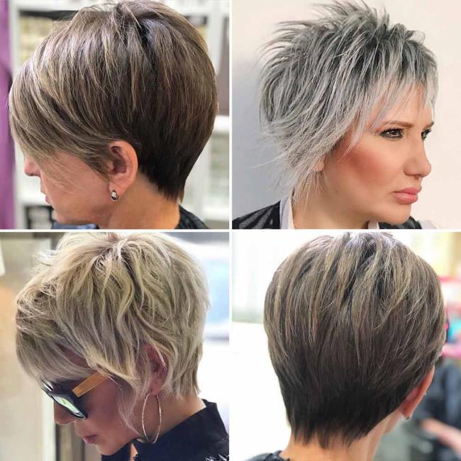 Haircuts over 50 and over 60: 100 images and ideas