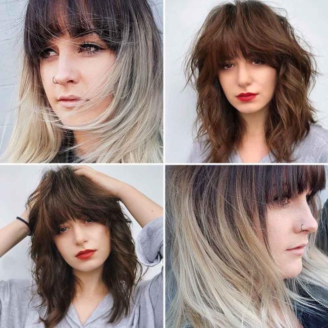 Medium haircuts Summer 2020: trends in 160 images