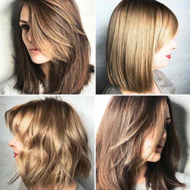 Medium haircuts Summer 2020: trends in 160 images