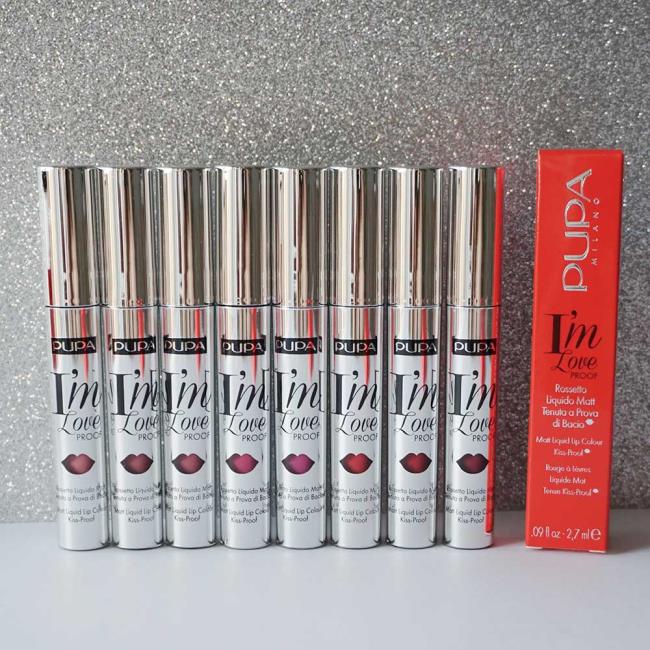 Pupa I'm Loveproof liquid lipsticks: review and photos