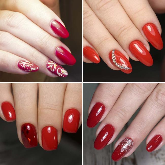 Red Christmas nails 2020: the most beautiful ideas