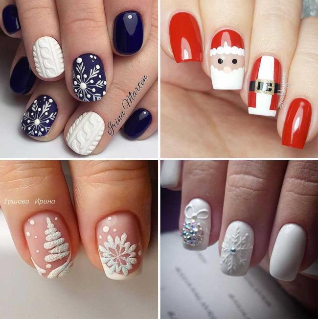 Kerstnagels 2020, prachtige gel en nail art: 150 afbeeldingen