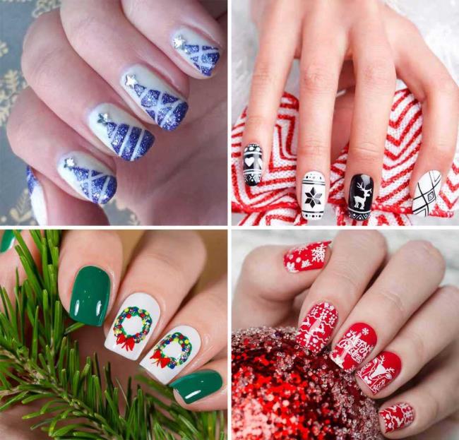 Christmas nails 2020, beautiful gel and nail art: 150 images