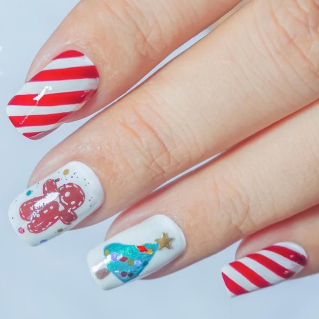 Kerstnagels 2020, prachtige gel en nail art: 150 afbeeldingen