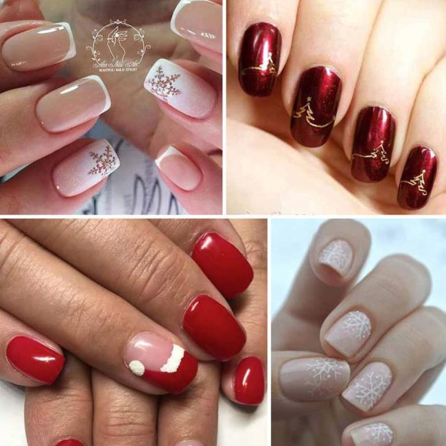 Christmas nails 2020, beautiful gel and nail art: 150 images