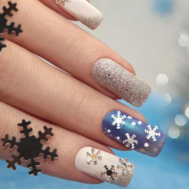 Kerstnagels 2020, prachtige gel en nail art: 150 afbeeldingen