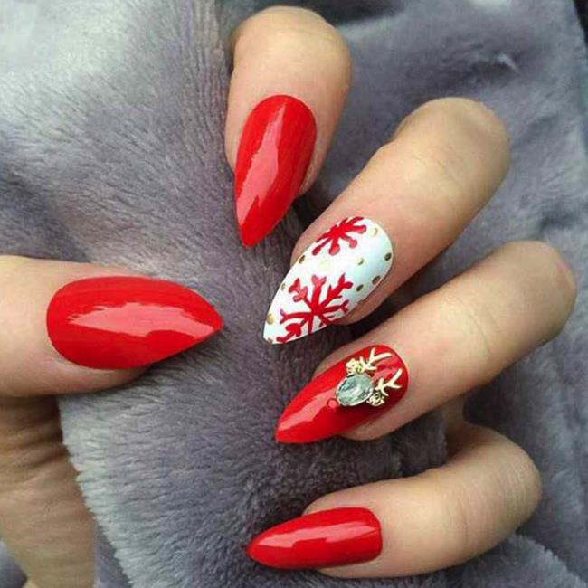 Kerstnagels 2020, prachtige gel en nail art: 150 afbeeldingen