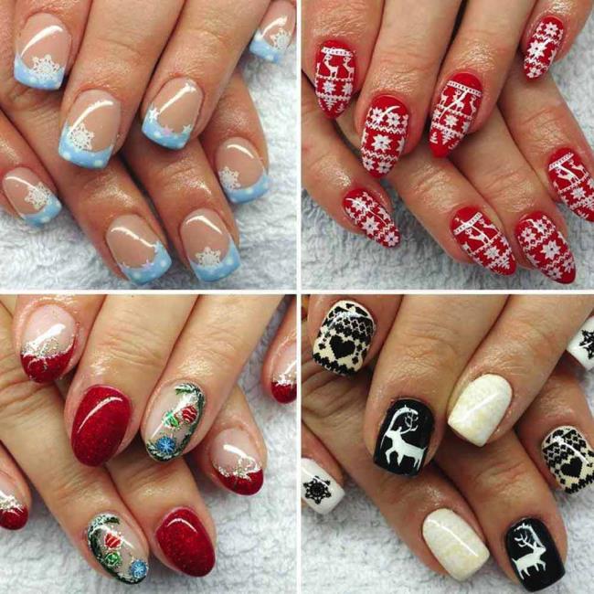 Kerstnagels 2020, prachtige gel en nail art: 150 afbeeldingen