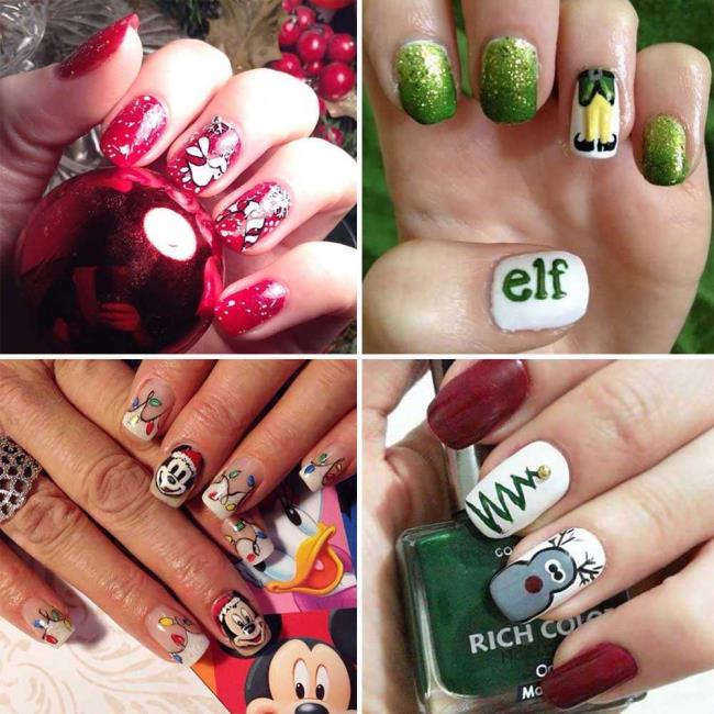 Christmas nails 2020, beautiful gel and nail art: 150 images