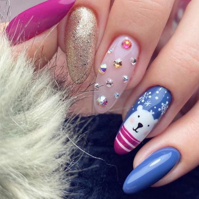 Unhas de Natal 2020, lindos gel e Nail Art: 150 imagens