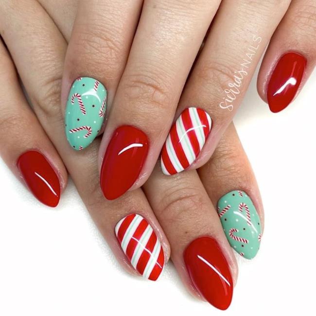 Weihnachtsnägel 2020, schöne Gel- und Nagelkunst: 150 Bilder