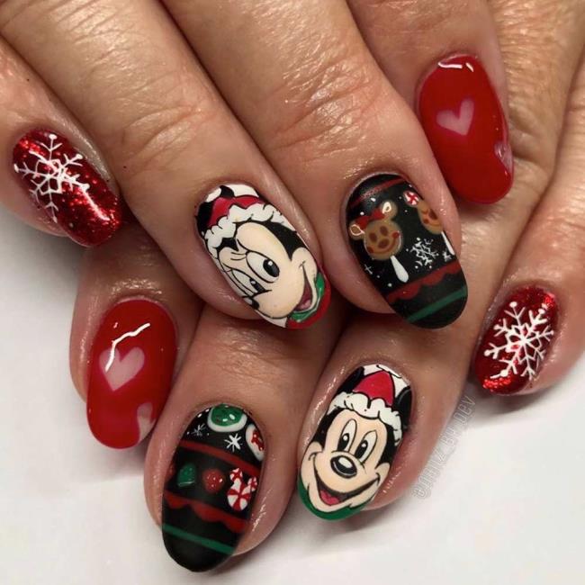 Kerstnagels 2020, prachtige gel en nail art: 150 afbeeldingen