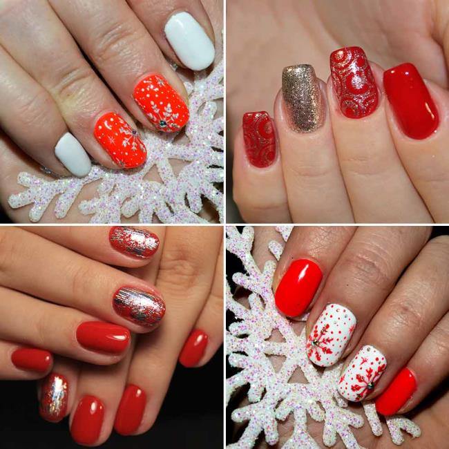 Christmas nails 2020, beautiful gel and nail art: 150 images