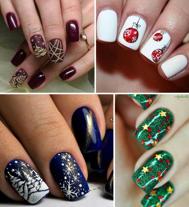 Christmas nails 2020, beautiful gel and nail art: 150 images