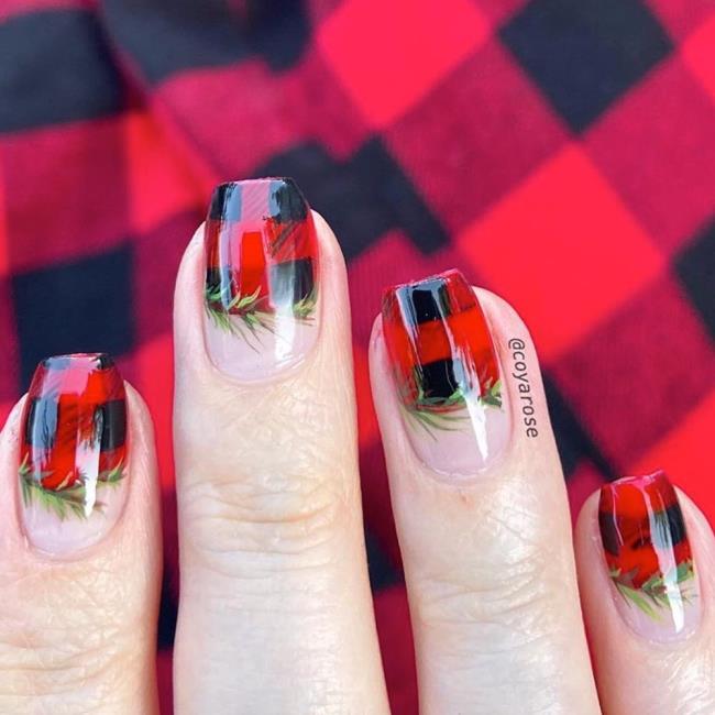 Kerstnagels 2020, prachtige gel en nail art: 150 afbeeldingen