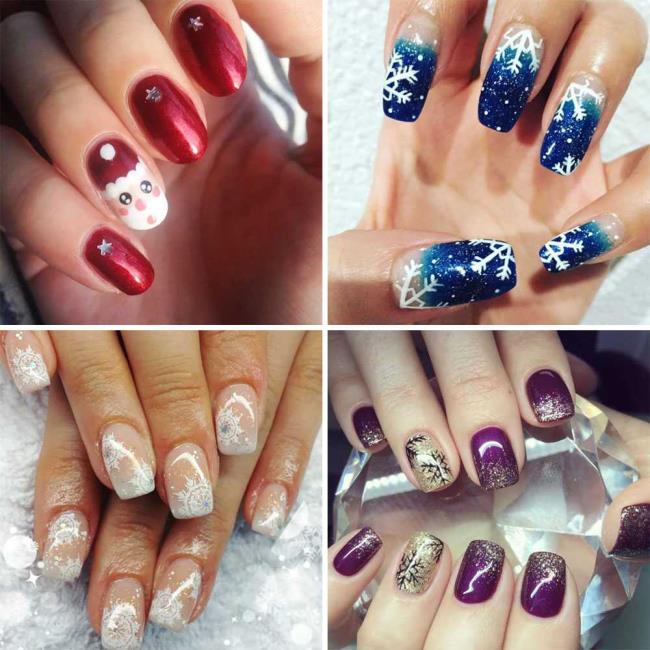 Christmas nails 2020, beautiful gel and nail art: 150 images