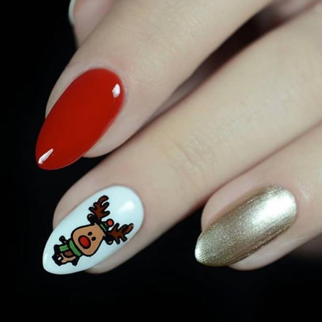 Kerstnagels 2020, prachtige gel en nail art: 150 afbeeldingen