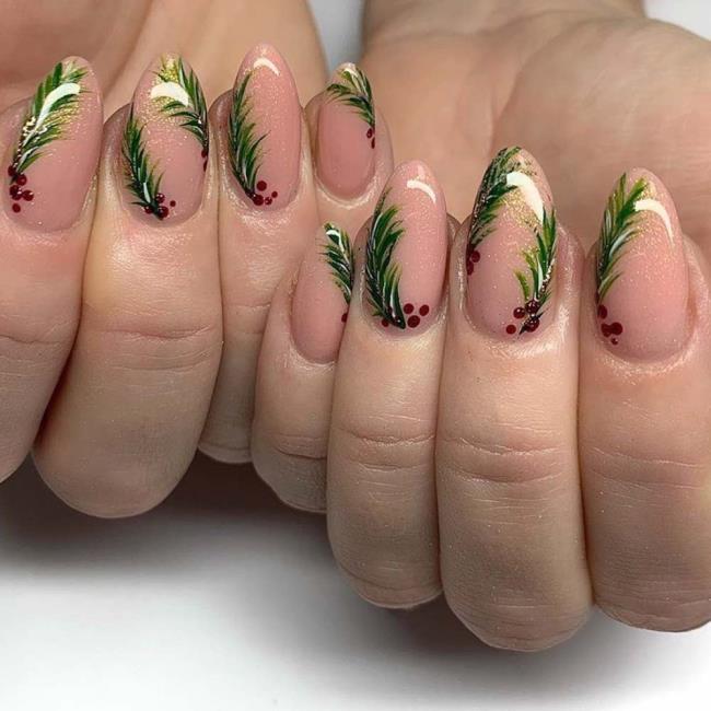 Ongles de Noël 2020, beau gel et nail art: 150 images