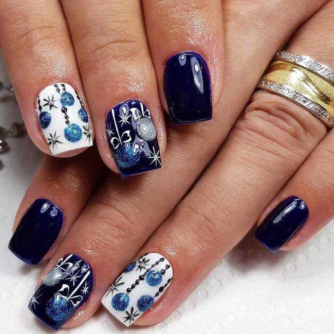 Kerstnagels 2020, prachtige gel en nail art: 150 afbeeldingen