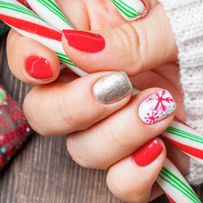 Kerstnagels 2020, prachtige gel en nail art: 150 afbeeldingen