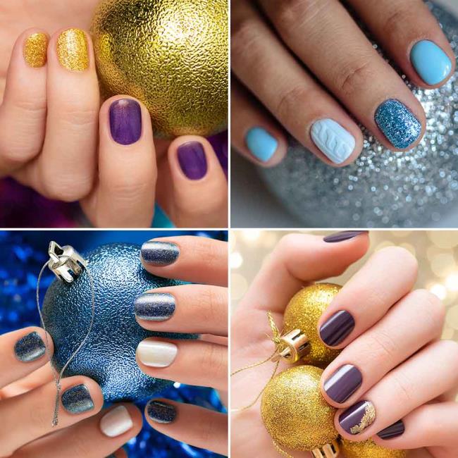 Weihnachtsnägel 2020, schöne Gel- und Nagelkunst: 150 Bilder