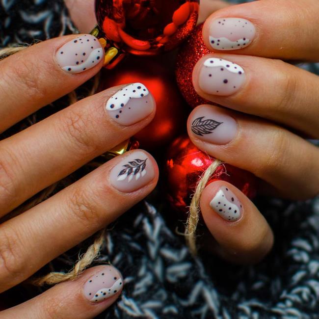 Kerstnagels 2020, prachtige gel en nail art: 150 afbeeldingen